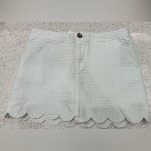 Lilly Pulitzer Scalloped Hem White Skort- “Resort White”